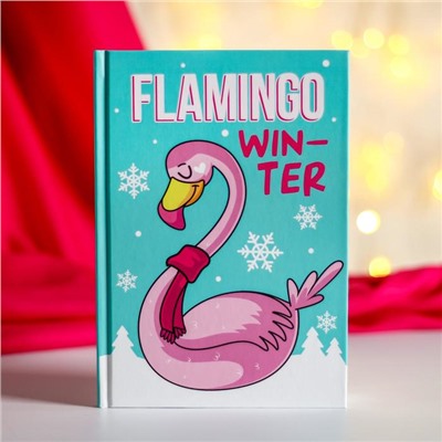 Набор Flamingo winter, палантин (180х68 см) и ежедневник, А5, 80 листов