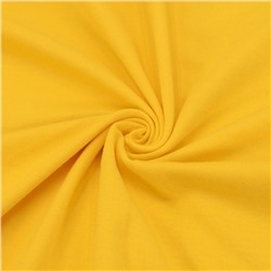 Ткань на отрез кулирка гладкокрашеная М-2029 цвет желтый