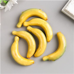 Декоративные бананы 7 см, 6 шт, жёлтый