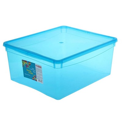 Ящик для хранения с крышкой «Колор. Стайл», 18 л, 33×39×17 см, цвет МИКС