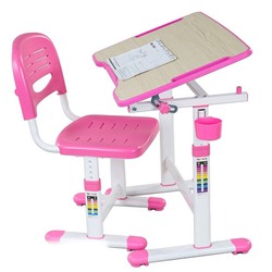 Парта для малышей и стул FunDesk Piccolino II Розовый/Белый