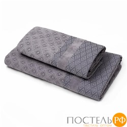 Набор полотенец «Этель Премиум» 50×100 и 70×140 см, 660 г/м², цвет серый, хлопок 100%
