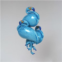 Шар фольгированный 42" «Фламинго», набор 3 шт., цвет голубой