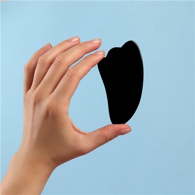 Массажёр Гуаша «Лапка», 9 × 5,2 см, цвет чёрный