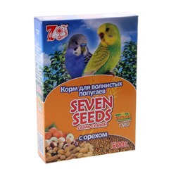 Корм Seven Seeds для волнистых попугаев, с орехами, 500 г