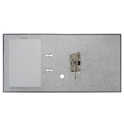 Папка-регистратор А4, 70 мм, Granite, собранный, серый, пластиковый карман, картон 1.75 мм, вместимость 450 листов