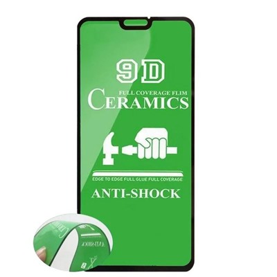 Защитное стекло Ceramics Samsung A01 (черный) 9D тех.упаковка