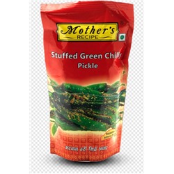 Пикули фаршированного зелёного перца чили Stuffed Green Chilly Pickle Mother's Recipe 200 гр.