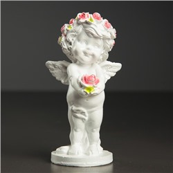 Фигура "Ангелочек с розочкой" 15х7,5х7,5 см