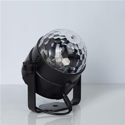 Световой прибор «Хрустальный шар» 7.5 см, пульт ДУ, крепление на трубу, свечение RGB, 5 В