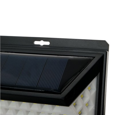 Садовый светильник на солнечной батарее с датчиком движения, накладной, 10 × 3 × 18.5 см, 49 LED, свечение белое