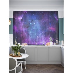Кухонный фототюль Фиолетовое звёздное небо
