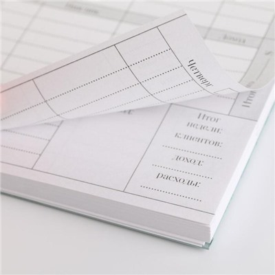 Планинг для записи клиентов А5, 86 листов, на гребне «Работа-МЕЧТА», в твердой обложке с уф-лаком