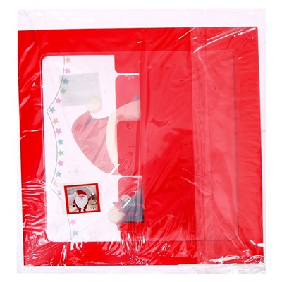 Коробка для воздушных шаров Новый год,красная, 30*30*30 см, 1 шт.