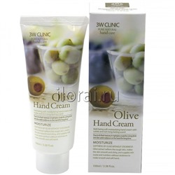 Крем для рук увлажняющий с экстрактом ОЛИВЫ Olive Hand Cream 3W CLINIC
