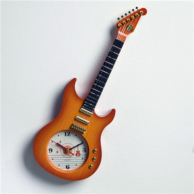 Часы настенные, серия: Интерьер, "Гитара", 11 х 38 см, микс