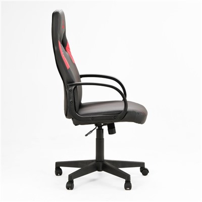 Кресло игровое Zombie RUNNER черный/красный, текстиль/эко.кожа, крестовина пластик