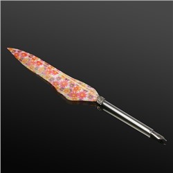 Сувенирная перьевая ручка "Перо - Цветы" 27х4,5 см