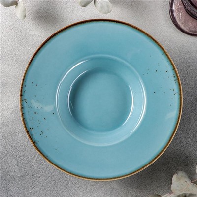 Тарелка для пасты Magistro «Церера», 160 мл, d=21 см, цвет голубой