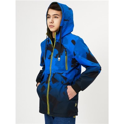 Куртка двусторонняя для мальчика синего цвета, рост 134