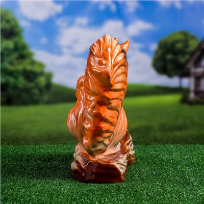 Садовая фигура "Белочка с шишкой", оранжевая, 30х15х34 см