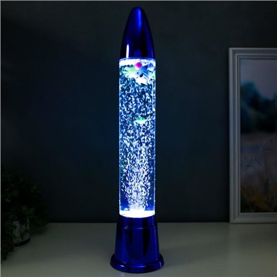 Светильник "Рыбки" LED хром синий h=60 см