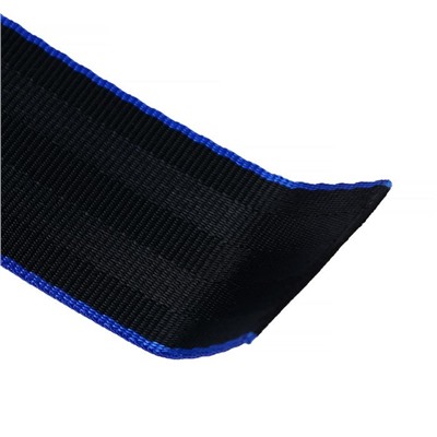 Нейлоновая лента, ремень 4.8 см × 3 м, черный с синим кантом