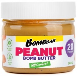 Паста арахисовая натуральная Peanut Bomb Butter Bombbar 300 гр.