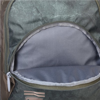 Рюкзак молодёжный, Calligrata, 44 х 30 х 17 см, эргономичная спинка, «Военный»