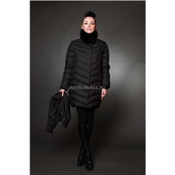 Куртка женская зимняя 7555 черный натуральный мех