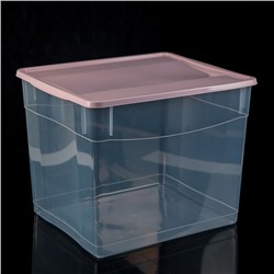 Ящик для хранения с крышкой «Кристалл», 34 л, 39×31×33 см, цвет МИКС