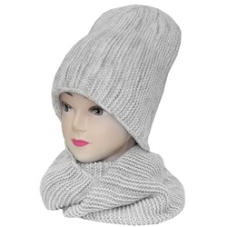 Компект женский зимний (шапка+шарф) меланж