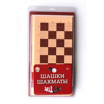 Настольная игра ДЕСЯТОЕ КОРОЛЕВСТВО 3888 Шашки-Шахматы (беж)