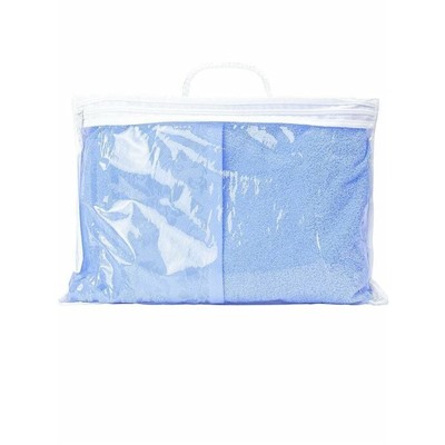 Набор махровых полотенец "Дуэт"-голубой 2 шт ( 50*90 см,70*140 см) хлопок 100%