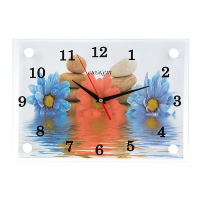Часы настенные, серия: Цветы, "Цветы в воде" 25х35 см, микс