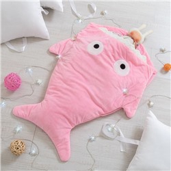 Одеяло (конверт) для детей Крошка Я  "Акула" цв.розовый, 48*83 см, чехол п/э, подклад хл.