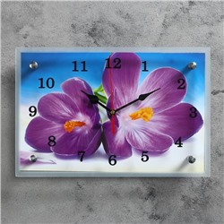 Часы настенные, серия: Цветы, "Сиреневые цветы", 20х30  см, микс