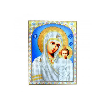 Ткань-схема для вышивания бисером и крестом "Казанская икона Божией Матери" 18,5х24,5см (кби 4023/3)