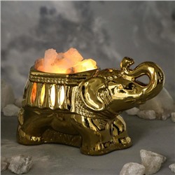 Соляная лампа "Слонёнок золотой", 18 см, 3-4 кг