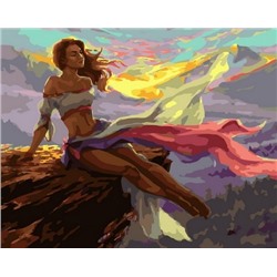 Картина по номерам 40х50 - Девушка на скале