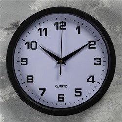 Часы настенные, серия: Классика, "Эми" d=19 см, плавный ход, 1 АА, черные