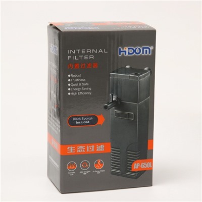 Внутренний фильтр Hidom AP-650L, 350 л/ч, 5 Вт, с дождевальной флейтой