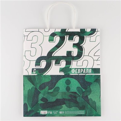 Пакет  крафтовый « Герои», 28 × 32 × 15 см