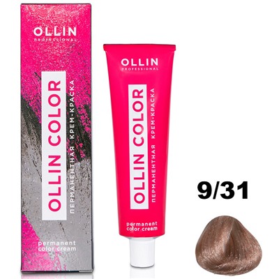 Перманентная крем-краска для волос  COLOR 9/31 Ollin 60 мл