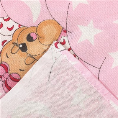 Комплект в кроватку "Спящие мишки" (4 предмета), цвет розовый 415/1