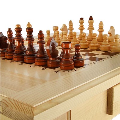 Шахматный стол с ящиком (80х60х72 см, игровое поле 36х36 см), без фигур