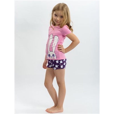 Пижама с шортами для девочки ПД-37 хэппи