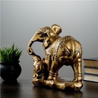 Фигура "Слон со слонёнком" 15х27х27 см