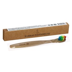 Бамбуковая зубная щётка Biocase, мини, радужная