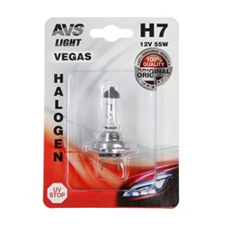 Лампа автомобильная AVS Vegas, H7.12 В, 55 Вт, блистер